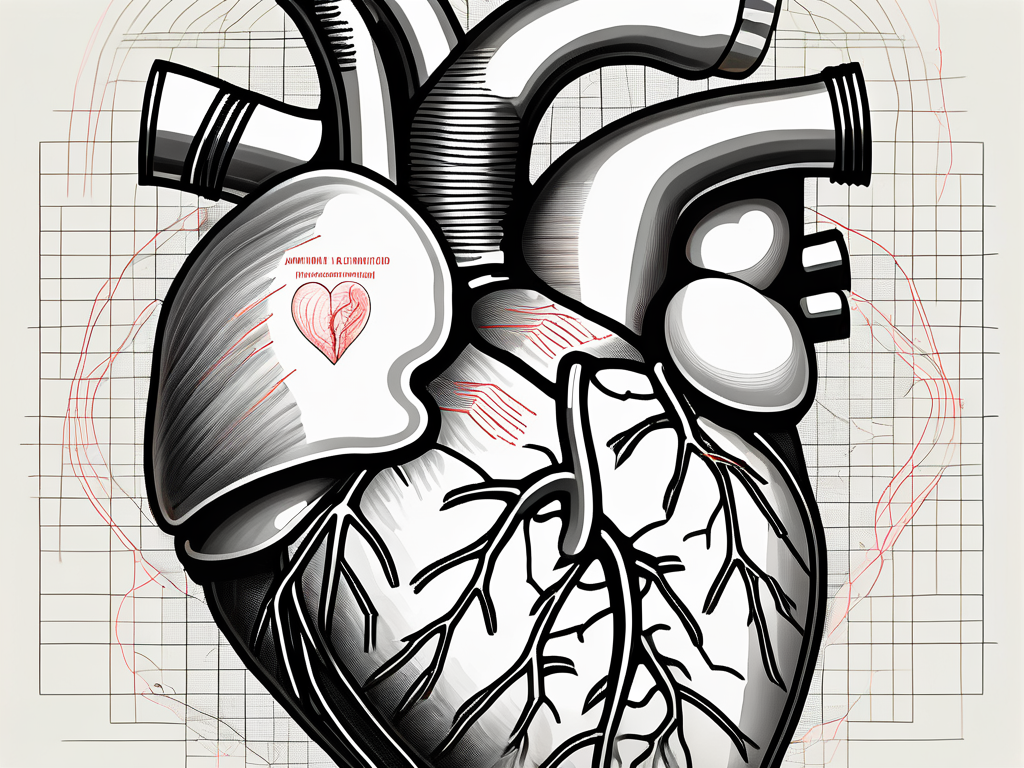 A stethoscope placed on a detailed anatomical illustration of a human heart