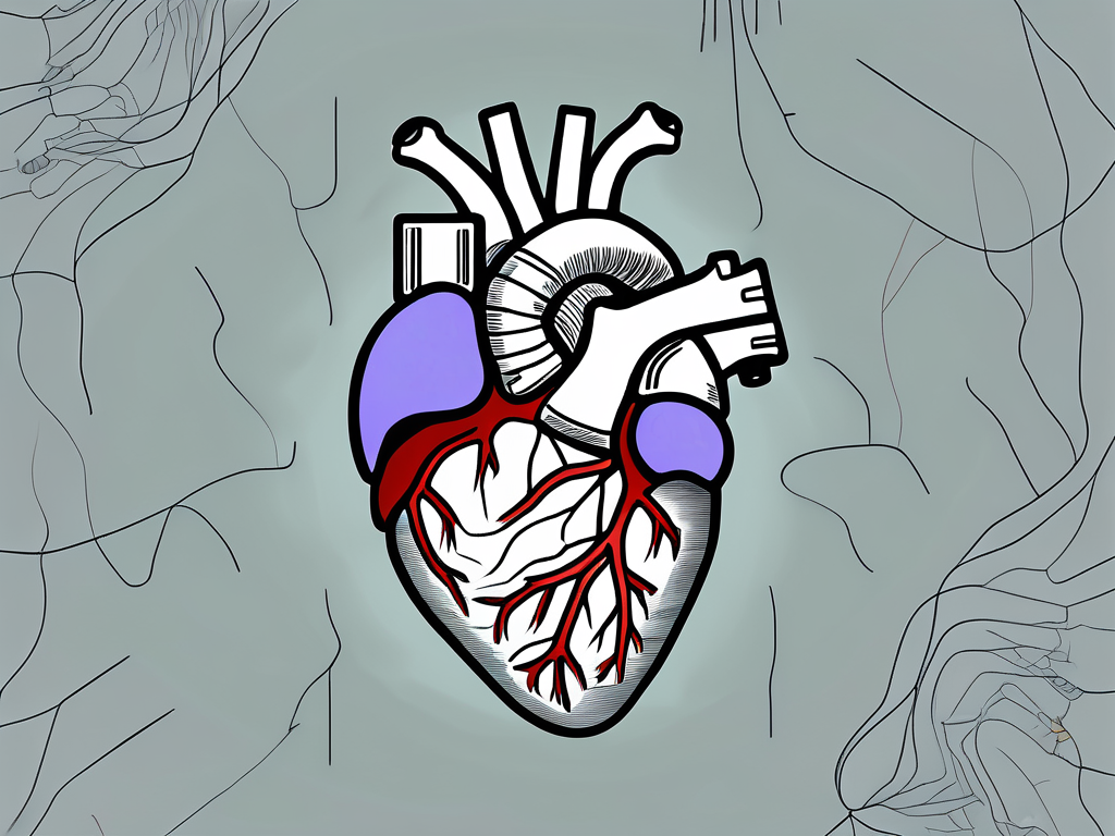 A human heart connected to a vagus nerve stimulator