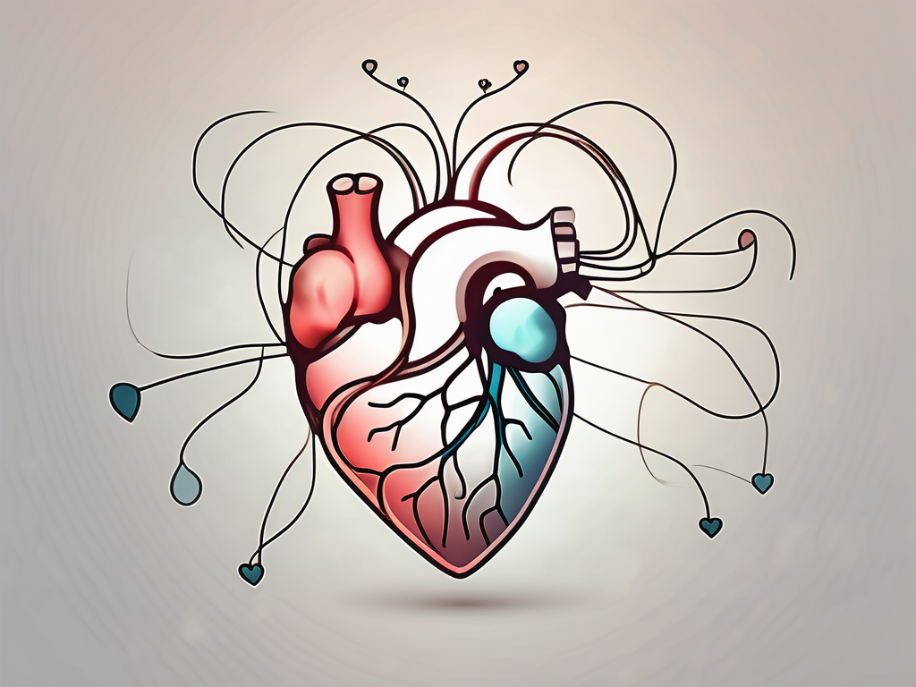 A cochlear nerve intertwined with a heart